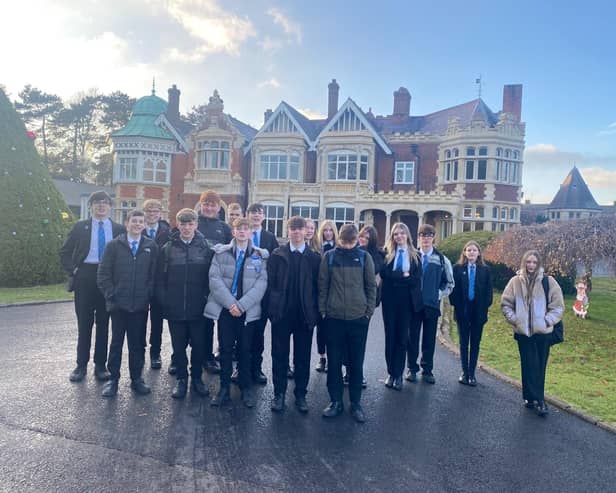 Louth Academy students at Bletchley Park.