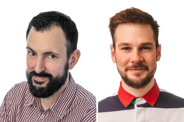 Dylan Taylor, left, and Tristan Cullen, right, directors of the new East Lincolnshire Broadcasting CIC.