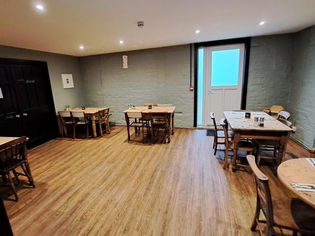 Another view of the dining area at the Courtyard cafe.