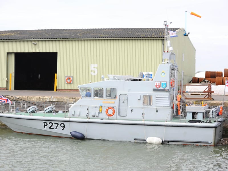 HMS Blazer paying Boston a visit 10 years ago. The vessel was docked in the town by Chief Petty Officer Ashley Coates, who grew up in Boston, and his commanding officer Lt Amie Jackson. Over a period of four weeks, the P2000 Archer-Class Universities Royal Navy Unit ship would take a number of students to 20 separate ports around England’s east coast.