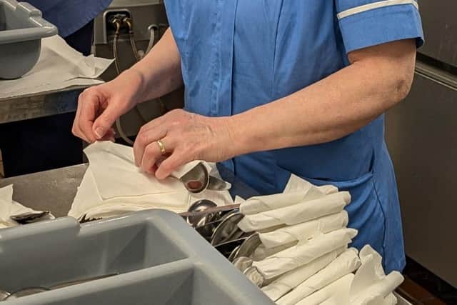 Putting the finishing touches to the Christmas day preparations at Pilgrim hospital kitchen