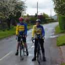 Gainsborough Aegir Cycling Club members, Geoff Garner and Trevor Halstead in Grayingham.