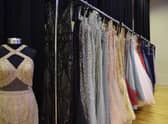 Dresses from a previous prom fair at Thomas Middlecott Academy.