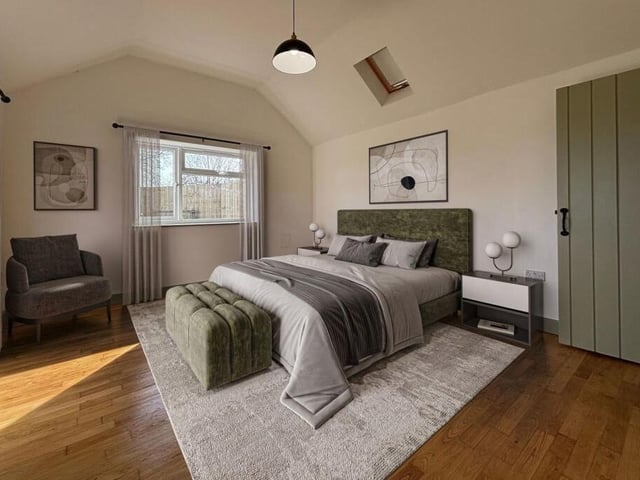 The bungalow's principal bedroom.