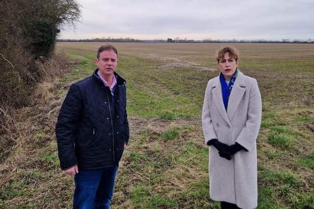 Standing firm in their opposition to the possibility of a nuclear waste dump on agricultural land near Louth are Conservative MP Victoria Atkins and Coun Dan McNally, a member of Lincolnshire County County Council.