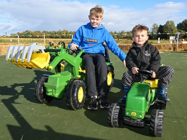 Albie Barwick, 11, and Vinny Peers, four.