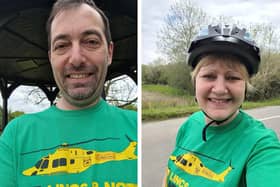 Air Ambulance fundraisers Anthony Wood and Kate Gyles of Sleaford.