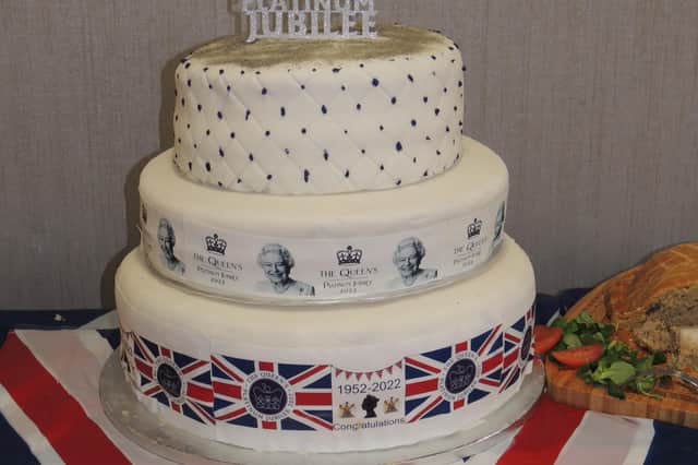 A fantastic jubilee cake produced by the catering team at Holdingham Grange care home for the residents' party.