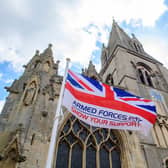 Gearing up for North Kesteven District Council’s Armed Forces Day events, including flag raising ceremony outside St Denys Church, Sleaford, and the awarding of veteran’s badges at the Veteran’s Lunch. Picture: Chris Vaughan Photography Ltd for NKDC