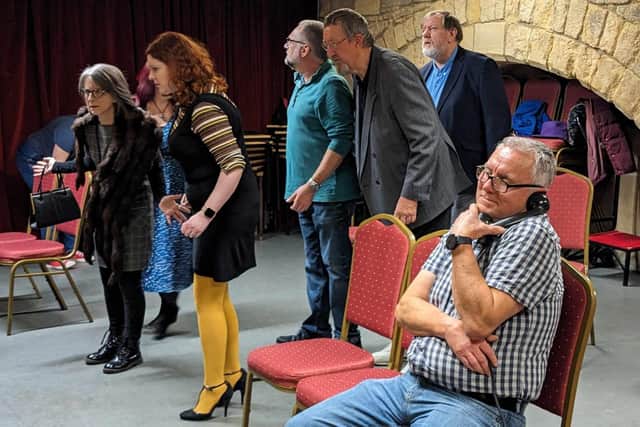 Another scene from the CLUE on stage rehearsals.