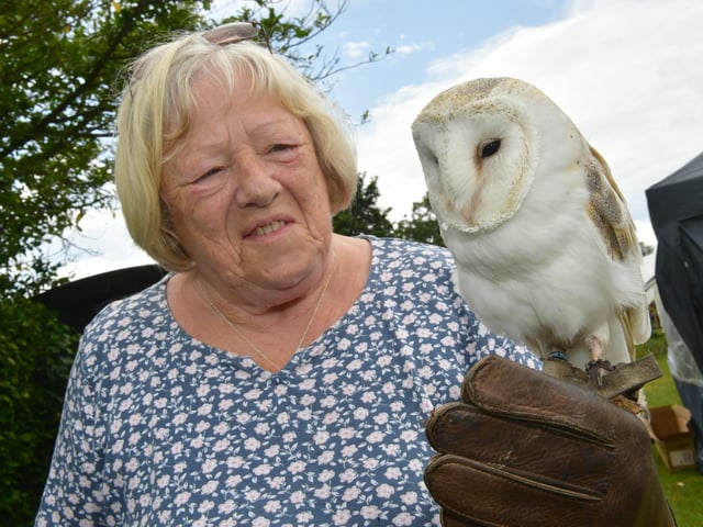 Dorothy Elliott, of Huttoft, with a barn owl.