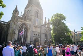 The 2024 Armed Forces Day flag raising ceremony in Sleaford Market Place. Picture: Chris Vaughan Photography Limited for NKDC