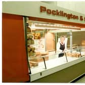 Pam Pocklington on the business's market stall in the 1980s.