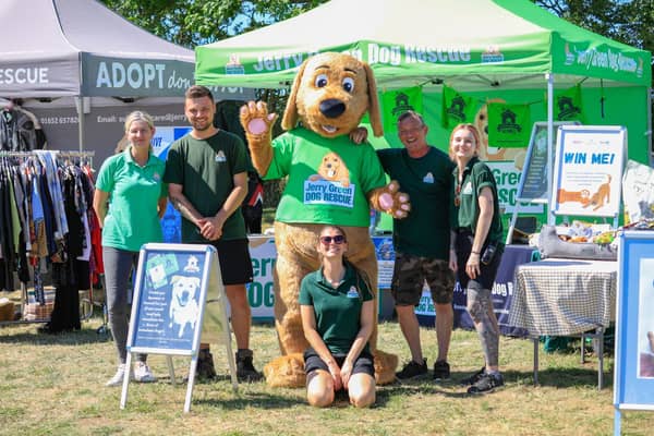 Staff and volunteers supporting at a Jerry Green Dog Rescue Fundraising event