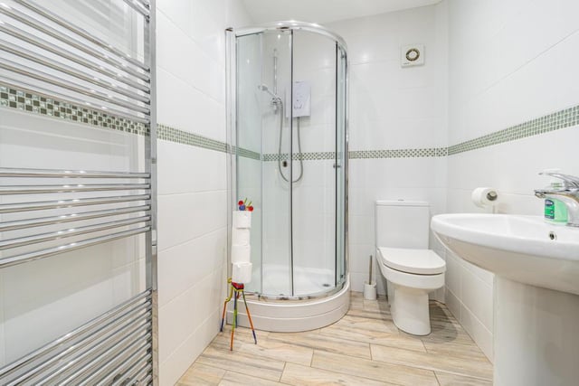 The downstairs shower room.