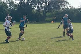 Action from Barnetby's cup defeat. Photo submitted.