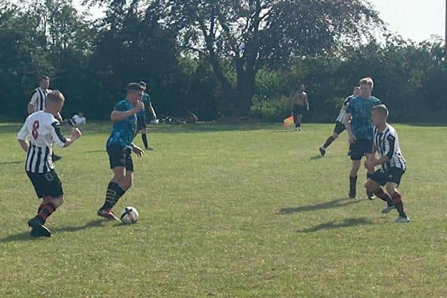 Action from Barnetby's cup defeat. Photo submitted.