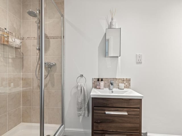 The ground-floor shower room.