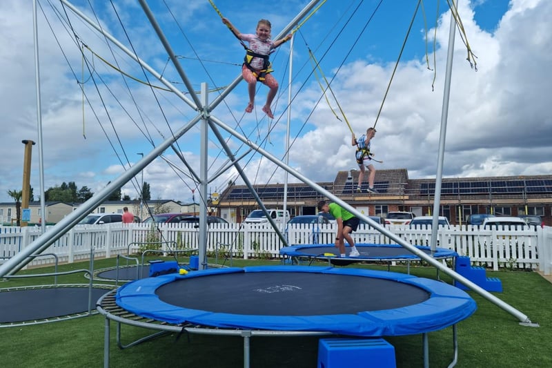 New attractions for all the family - Erin Hilliam, 7, of Newcastle enjoying the new facilities.