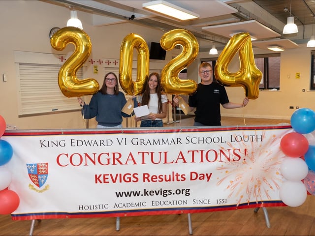 Students celebrating their A-level results