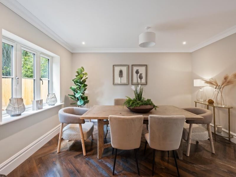 The dining room.