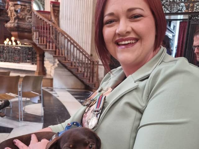 Martha took her service dog Daisy with her to St Paul's