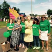 Jackie (far left) helped raise thousands of pounds for the charity.