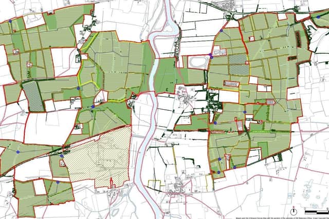 Updated plans for the One Earth Solar farm. Credit: One Earth Solar