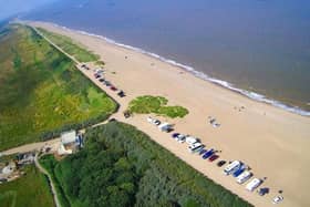 Moggs Eye Beach at Huttoft, which has been named the sixth best dog-friendly beach in the UK.