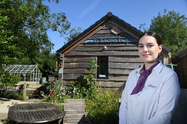 Ashberry Homes Sales Advisor Hollie Savine volunteers at Bourne’s Don’t Lose Hope charity.