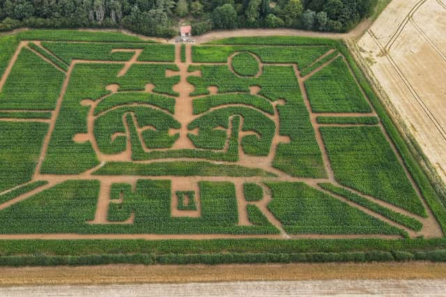 The 2022 maze has a regal theme