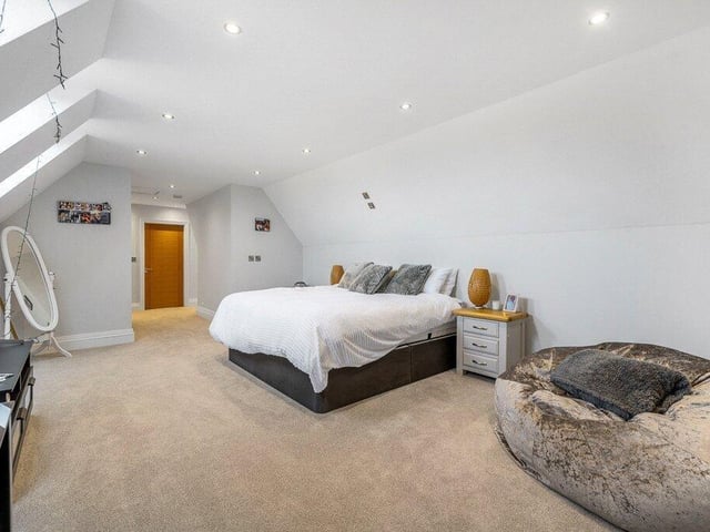 The second-floor bedroom.