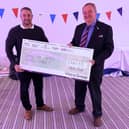 Construction director for Vistry East Anglia Andy Pearce with branch chair for SSAFA East Midlands Jim Evans at the fundraising golf day in aid of the Armed Forces charity