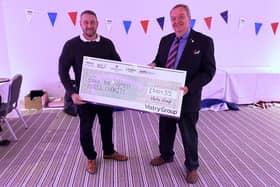 Construction director for Vistry East Anglia Andy Pearce with branch chair for SSAFA East Midlands Jim Evans at the fundraising golf day in aid of the Armed Forces charity