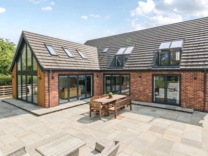 Another angle on the patio area to the rear of the home.