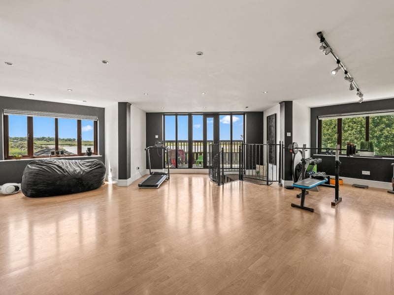 The gym area, off the principal bedroom.