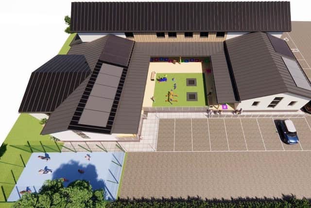 A view of the proposed play area.