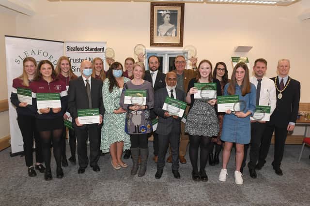 Sleaford Town Award winners from 2021.