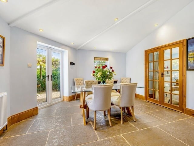 The dining room.