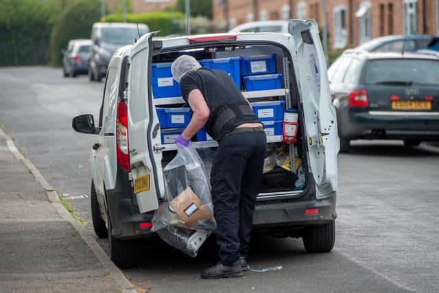 Scene of the double deaths in George Street, Sleaford.
