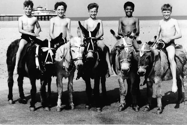 A donkey ride organised by the Derbyshire Children’s Holiday Centre in 1975