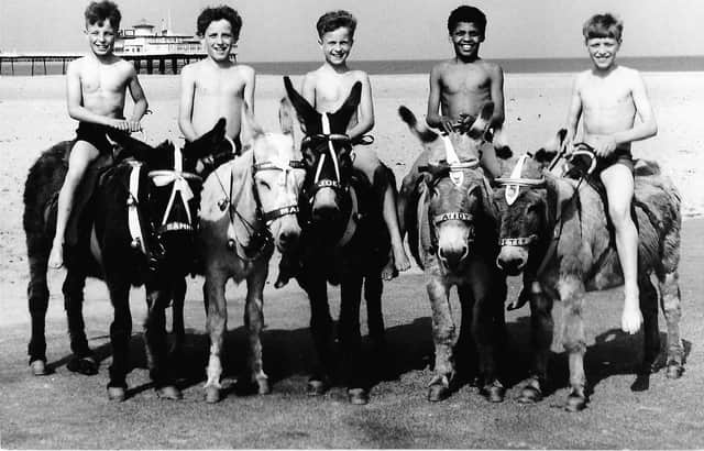 A donkey ride organised by the Derbyshire Children’s Holiday Centre in 1975