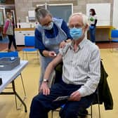 Daniel Bardsley, aged 80, getting his vaccine