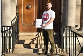 Alexander Kirk outside Lincolnshire County Council offices. Photo: Submitted