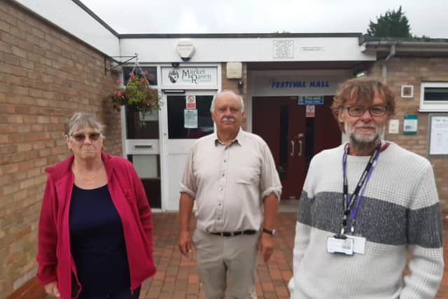 Town councillors Margaret Lakin-Whitworth, Neil Taylor and Stephen Bunney