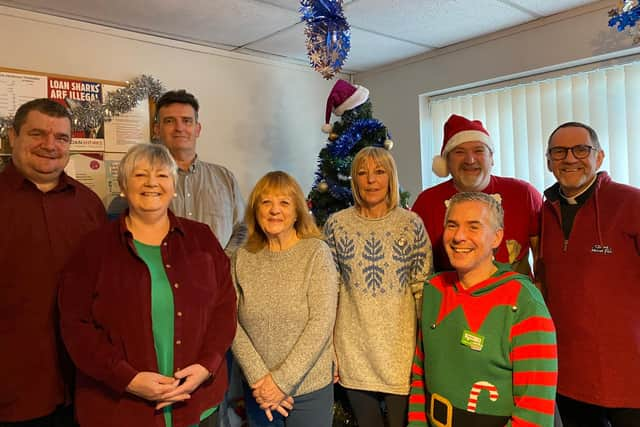 Stephen Bromby, front, right, with Centrepoint Outreach staff.