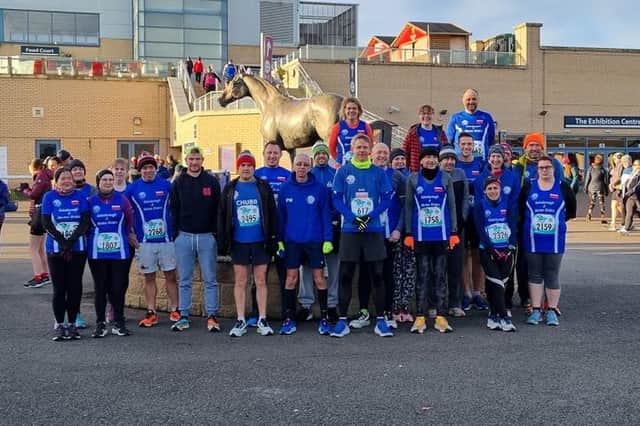 Some of the Gainsborough Striders squad in Doncaster.