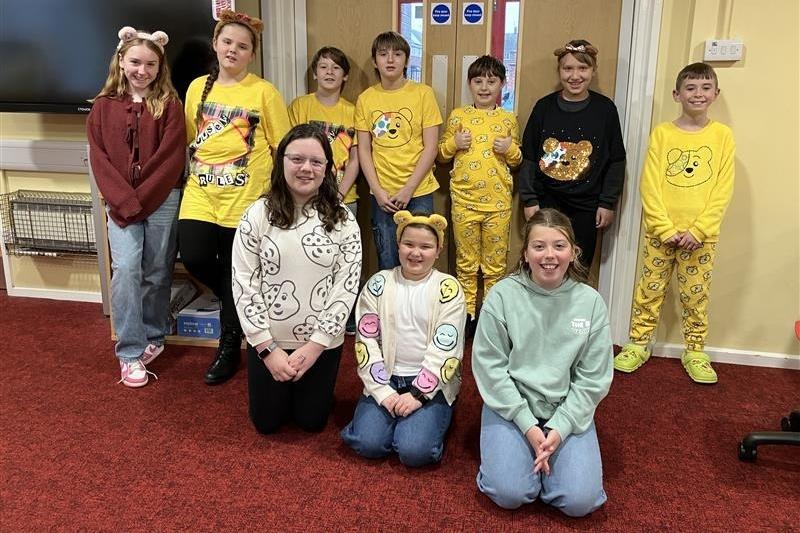 The colour yellow was well represented at Boston's Staniland Academy non uniform day.