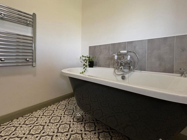 The bathroom.