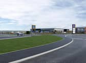 Computer-generated image of the proposed Aldi food store.
